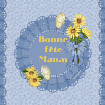 gif bonne fête maman marguerites